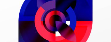 Çember geometrik soyut vektör arkaplanı