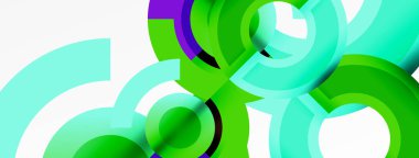 Çember geometrik soyut vektör arkaplanı