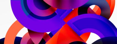 Çember geometrik soyut vektör arkaplanı