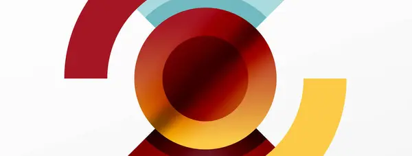 Éléments Ronds Cercles Géométrique Minimal Fond Composition Illustration Vectorielle Pour — Image vectorielle