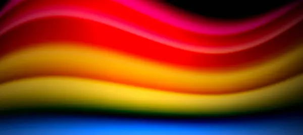Regenboog Kleur Golflijnen Zwart Techno Zakelijke Abstracte Achtergrond Voor Posters — Stockvector