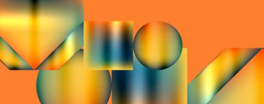 Renkli metalik geometrik şekiller. Duvar Kağıdı, Sancak, Arkaplan, Kart, Kitap İllüstrasyonu, İniş Sayfası