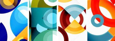 Duvar kâğıdı, kartvizit, kapak, poster, afiş, broşür, başlık, web sitesi için arka planda yuvarlak geometrik elemanlar ve daireler