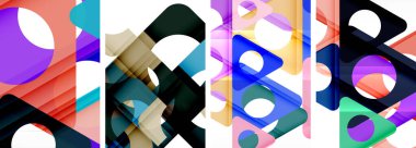 Çekici üçgenler içeren soyut arkaplan seti. Geometri ve stilin uyumlu karışımı, bu tasarımlar modern yetenekler getiriyor.