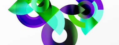 Çember geometrik soyut vektör arkaplanı