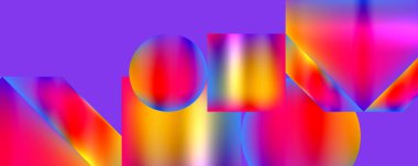 Renkli metalik geometrik şekiller. Duvar Kağıdı, Sancak, Arkaplan, Kart, Kitap İllüstrasyonu, İniş Sayfası