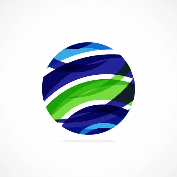 Abstraktní Kruhové Logo Dynamická Estetika Jednoduchost Naznačuje Konektivitu Plynulost Energii — Stockový vektor