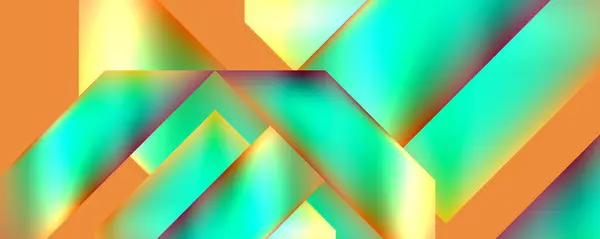 Neonowy Kolor Abstrakcyjne Kształty Geometryczne Projekt Tła Ilustracja Wektorowa Tapety — Wektor stockowy