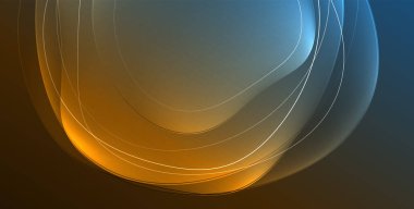 Parlak efektli, şeffaf, akışkan sıvı şekilleri geometrik arka plan. Dalgalı çizgiler yuvarlak. Duvar kağıdı, bayrak, arkaplan, kart, kitap illüstrasyonu için vektör illüstrasyonu, iniş sayfası