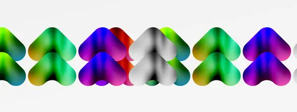 Barva Kovové Tekutiny Geometrickými Abstraktními Tvary Vektorové Ilustrace Pro Tapetu — Stockový vektor
