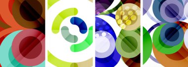 Geometrik soyut posterler dizisi. Duvar kağıdı, kartvizit, kapak, poster, afiş, broşür, başlık, web sitesi için soyut arkaplan