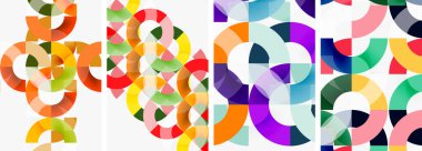 Yuvarlak çizgiler ve posterler. Duvar kağıdı, bayrak, arkaplan, kart, kitap illüstrasyonu için vektör illüstrasyonu, iniş sayfası