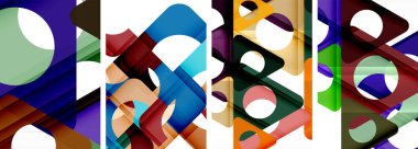 Çekici üçgenler içeren soyut arkaplan seti. Geometri ve stilin uyumlu karışımı, bu tasarımlar modern yetenekler getiriyor.