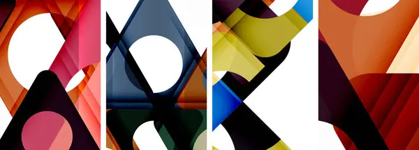 Ensemble Fond Abstrait Avec Des Triangles Captivants Mélange Harmonieux Géométrie — Image vectorielle