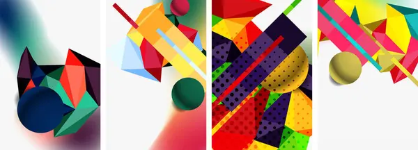 Sphere Low Poly Triangle Design Vector Illustration Wallpaper Banner Background — Stock Vector