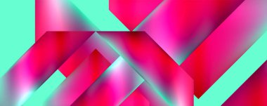 Neon rengi soyut geometrik şekiller arkaplan tasarımı. Duvar Kağıdı, Sancak, Arkaplan, Kart, Kitap İllüstrasyonu, İniş Sayfası