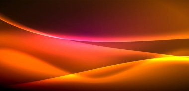 Neon ışıklarının ruhani parıltısında dinamik dalgalar. Hareket akışkanlığı ile neonun ışıl ışıl cazibesini birleştiren kavram, hem canlılığı hem de gelecekteki karmaşıklığı somutlaştıran büyüleyici arka plan.