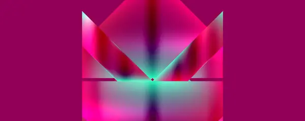 Neon Färg Abstrakta Geometriska Former Bakgrund Design Vektor Illustration För — Stock vektor