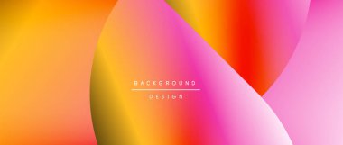 Posterler, kapaklar, afişler, broşürler, web siteleri için parlak renk çemberi ve yuvarlak element minimal geometrik soyut arkaplan