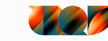 Minimalizm, gradyan cazibesiyle buluşur. Geometrik şekiller sakin bir arka planda birbirine dolanır. İnce renkler birleşir, dinamik bir tuval oluşturur, modern estetiğin kanıtıdır.