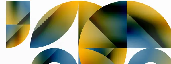 Cercles Formes Diverses Convergent Façonnant Une Toile Fond Contemporaine Qui — Image vectorielle