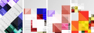 Kare soyut poster seti. Duvar Kağıdı, Sancak, Arkaplan, Kart, Kitap İllüstrasyonu, İniş Sayfası