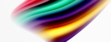 Gökkuşağı rengi ipekten bulanık arka plan beyaz, göz kamaştırıcı bir şekilde canlı arkaplan. Göz kamaştırıcı renk karışımı gökkuşağını, ipeksi ve zarif dalgalı deseni anımsatıyor.