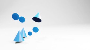 Tekno geometrik şekiller oluşturulmuş animasyon hareketi grafikleri soyut geometrik arkaplan