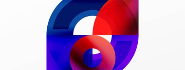 Çember geometrik soyut vektör arkaplanı