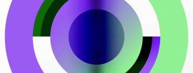 Çember geometrik soyut vektör arkaplanı