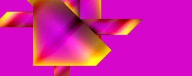 Neon rengi soyut geometrik şekiller arkaplan tasarımı. Duvar Kağıdı, Sancak, Arkaplan, Kart, Kitap İllüstrasyonu, İniş Sayfası