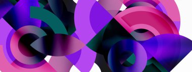 Çember geometrik soyut vektör arkaplanı