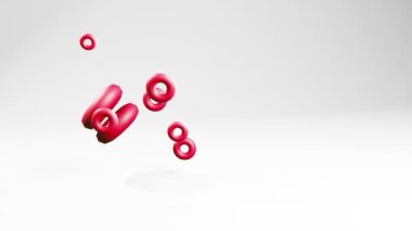 3D donut şekli oluşturulmuş animasyon hareketi grafikleri soyut geometrik arkaplan