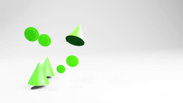 Techno Geometrické Tvary Vykreslené Animace Pohyb Grafiky Abstraktní Geometrické Pozadí — Stock video
