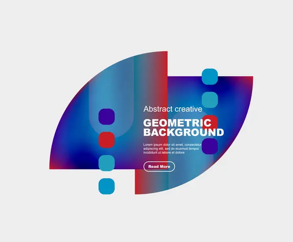 Triangle Rond Composition Carrée Ronde Fond Géométrique — Image vectorielle