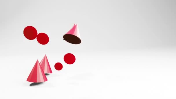 Techno Geometrische Formen Gerendert Animation Bewegungsgrafik Abstrakte Geometrische Hintergrund — Stockvideo