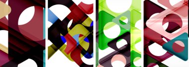 Çekici üçgenler içeren soyut arkaplan seti. Geometri ve stilin uyumlu karışımı, bu tasarımlar modern yetenekler getiriyor.