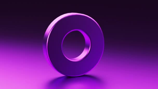 Metalen Cirkel Ring Rotatie Techno Abstract Concept Render Beweging Graphics — Stockvideo