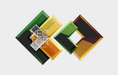 Ok kare geometrik vektör soyut arkaplan