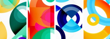 Çemberler ve halkalar geometrik arka planlar. Duvar kağıdı, kartvizit, kapak, poster, afiş, broşür, başlık, web sitesi posterleri