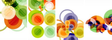 Geometrik soyut posterler dizisi. Duvar kağıdı, kartvizit, kapak, poster, afiş, broşür, başlık, web sitesi için soyut arkaplan