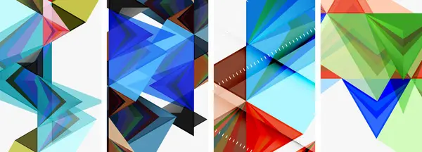 Affiches Concept Épuré Géométrique Triangulaire Minimaliste Pour Papier Peint Carte — Image vectorielle