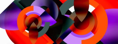 Çember geometrik soyut vektör arkaplanı