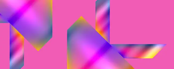 Neon Formes Géométriques Colorées Illustration Vectorielle Pour Papier Peint Bannière — Image vectorielle