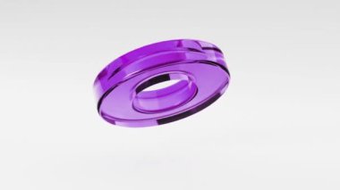 Cam çember soyut animasyon arka planı. Soyut yuvarlak şekil veya halka. Tekno fütüristik 3D canlandırma hareketi grafikleri arkaplanı