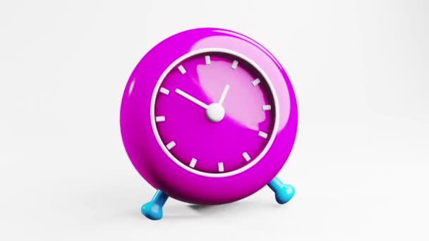 Alarma Reloj Concepto Tiempo Icono Animado Metraje De Stock