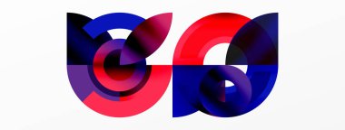 Çember geometrik soyut vektör arkaplanı