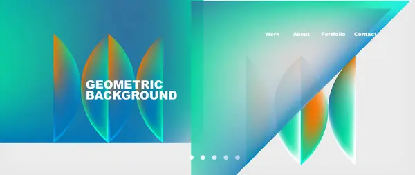 Abstract Geometric Shapes Web Design Page Vector Illustration Wallpaper Banner — Stock Vector
