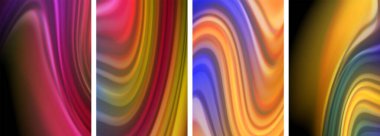 Duvar kağıdı, kartvizit, kapak, poster, afiş, broşür, başlık, web sitesi için sıvı renk dalgaları posteri