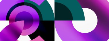 Çember geometrik soyut vektör arkaplanı